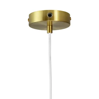 hanglamp Arp, messingkleurig, glas, Ø 30 cm van Dyberg Larsen in Messing, Wit – productfoto 3 van 4