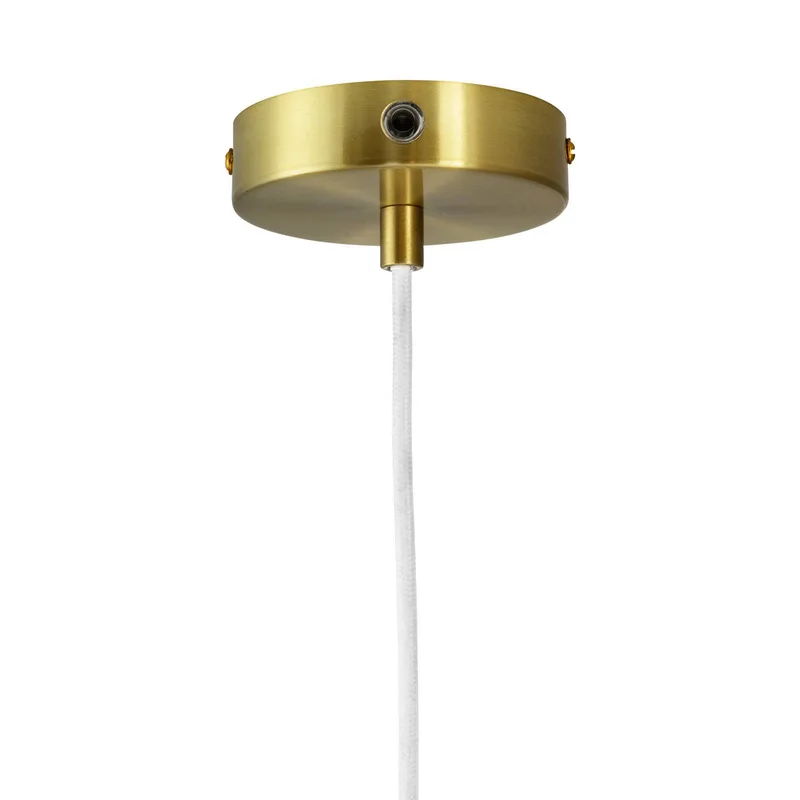 hanglamp Arp, messingkleurig, glas, Ø 30 cm van Dyberg Larsen in Messing, Wit – productfoto 3 van 4