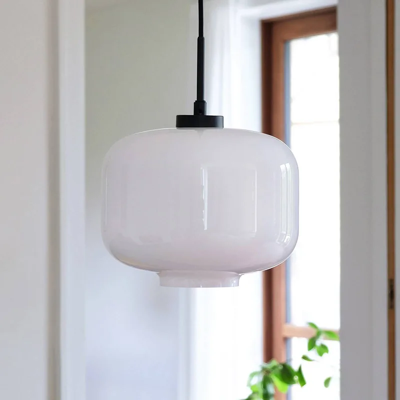 hanglamp Arp, wit, glas, Ø 30 cm de Dyberg Larsen en Noir, Blanc – photo produit 1 sur 3