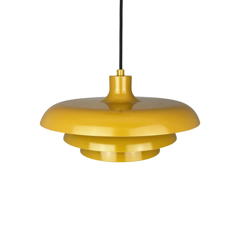 hanglamp Ava, kerriegele, metaal, Ø 31 cm från Dyberg Larsen i Curry – produktbild 3 av 4