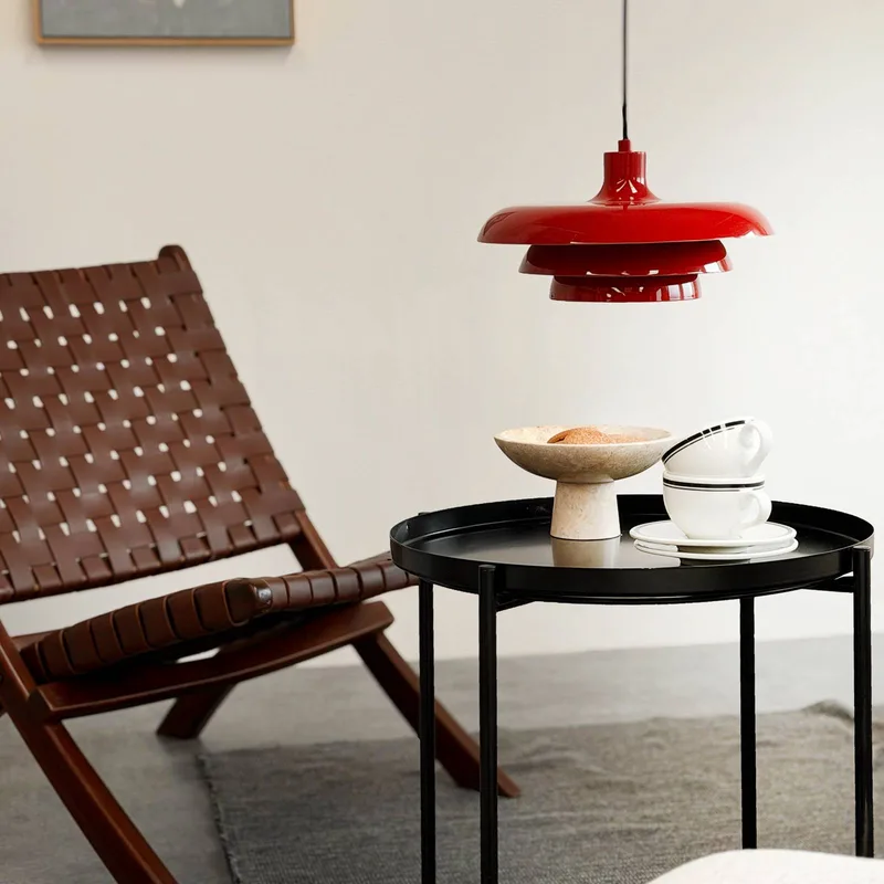 hanglamp Ava, metaal, Ø 31 cm von Dyberg Larsen in Donkerrood – Produktfoto 2 von 5