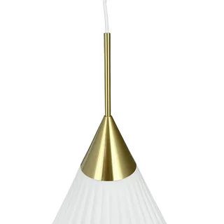 Pendellampe Ballon, Ø 21 cm weiß/messingfarben von Dyberg Larsen in Opaal, Messing – Produktfoto 3 von 3