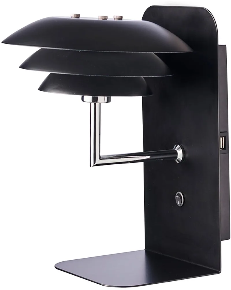 DL20 USB Appui et Lampe Noir de Dyberg Larsen en Matzwart – photo produit 1 sur 5