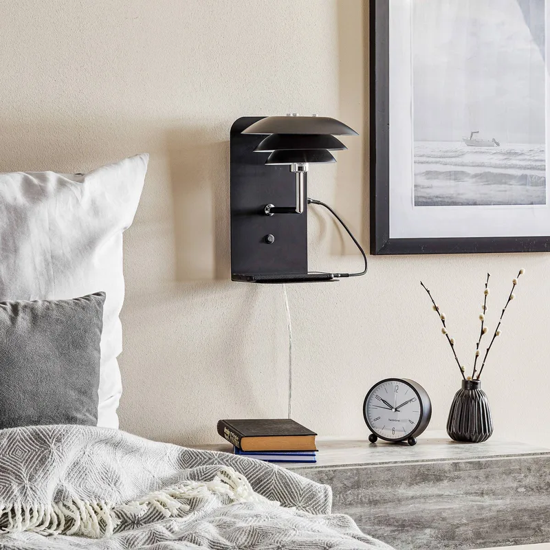 DL20 USB Appui et Lampe Noir de Dyberg Larsen en Matzwart – photo produit 3 sur 5