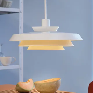 hanglamp DL44, metaal, Ø 45 cm fra Dyberg Larsen i Hvid – produktbillede 1 af 5