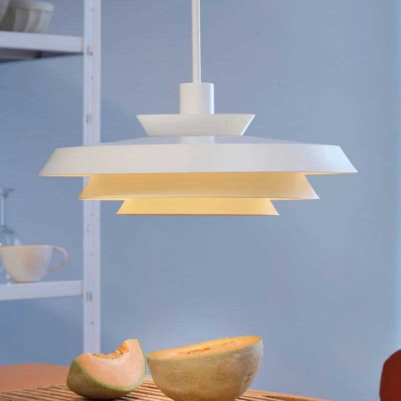 hanglamp DL44, metaal, Ø 45 cm fra Dyberg Larsen i Hvid – produktbillede 1 af 5