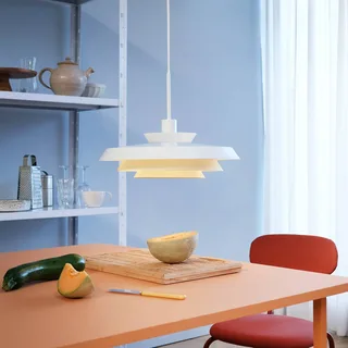 hanglamp DL44, metaal, Ø 45 cm fra Dyberg Larsen i Hvid – produktbillede 2 af 5