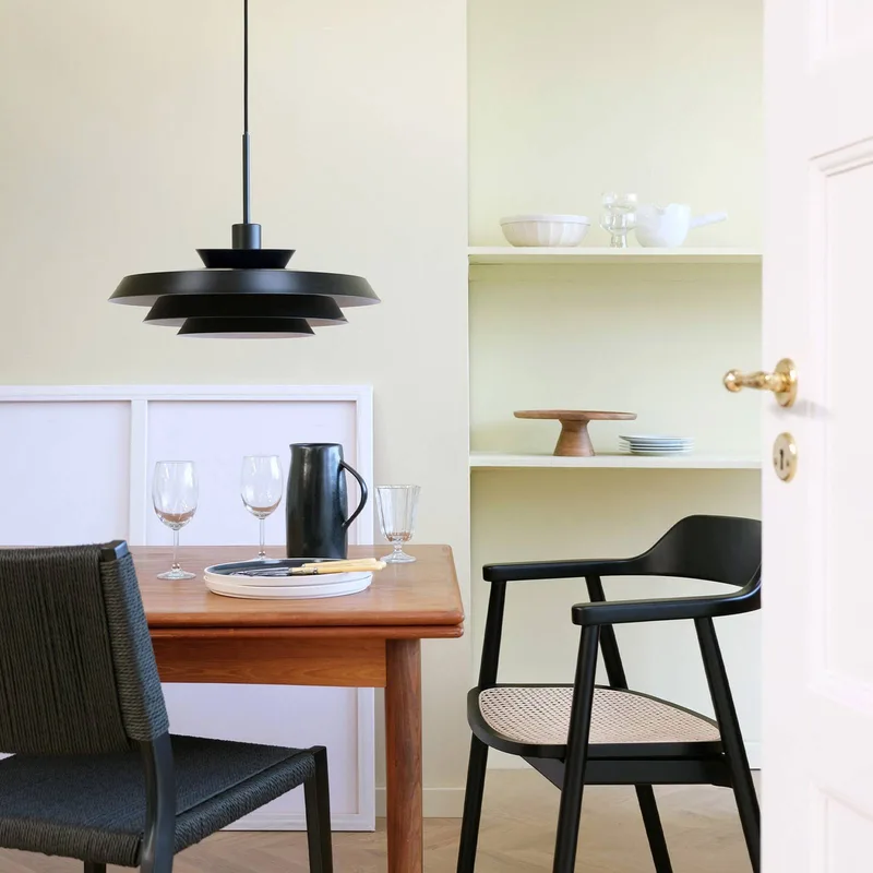 hanglamp DL44, metaal, Ø 45 cm de Dyberg Larsen en Noir – photo produit 3 sur 5