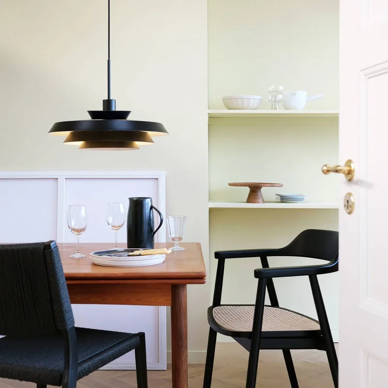 hanglamp DL44, metaal, Ø 45 cm de Dyberg Larsen en Noir – photo produit 2 sur 5