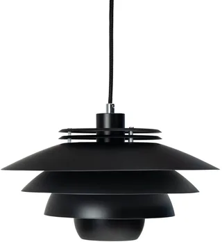 Pendelleuchte Ejka, 38 x 20 cm, E27, Stahl, 60w von Dyberg Larsen in Matzwart – Produktfoto 1 von 3