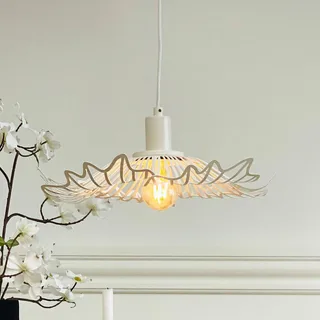 hanglamp Flora, Ø 40 cm, metaal de Dyberg Larsen en Parelwit – photo produit 1 sur 3