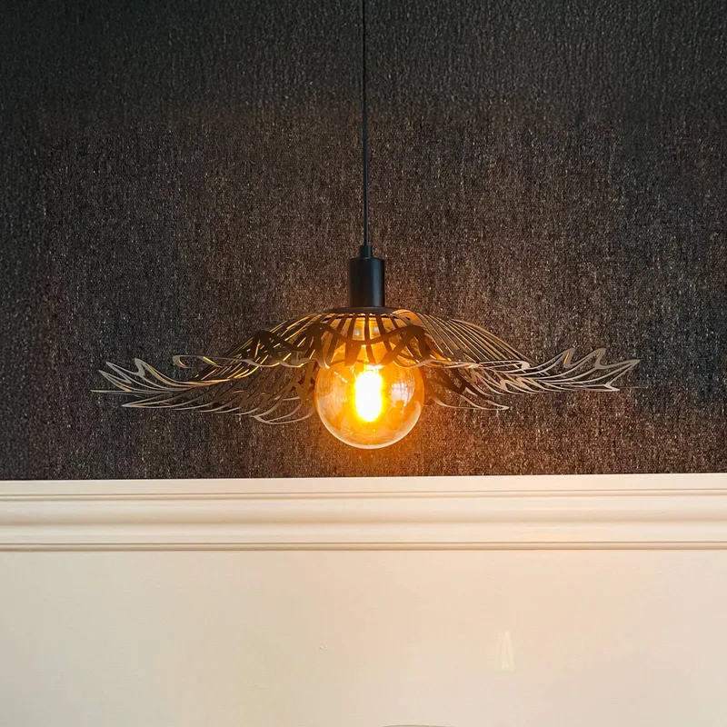 hanglamp Flora, Ø 60 cm, metaal från Dyberg Larsen i Matzwart – produktbild 1 av 3