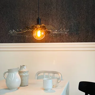 hanglamp Flora, Ø 60 cm, metaal från Dyberg Larsen i Matzwart – produktbild 2 av 3