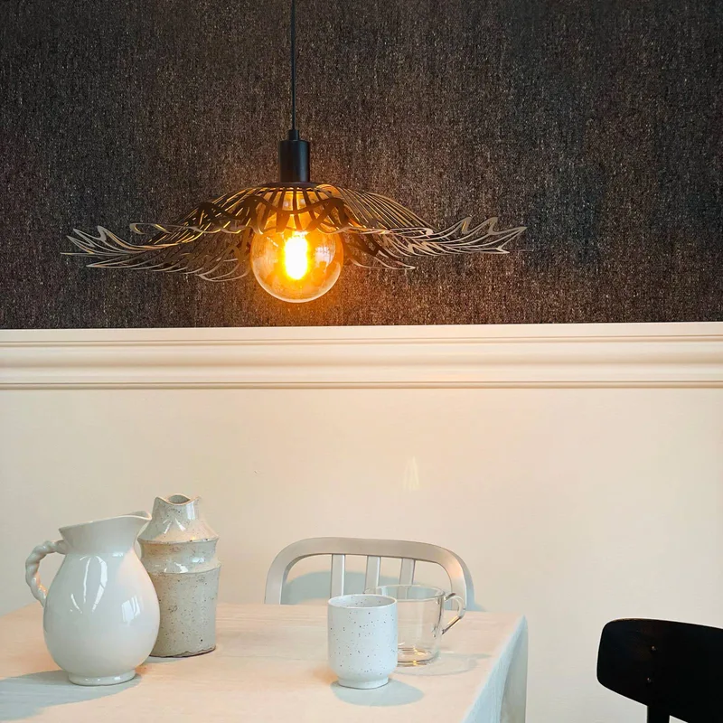 hanglamp Flora, Ø 60 cm, metaal från Dyberg Larsen i Matzwart – produktbild 2 av 3