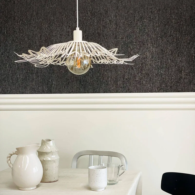 hanglamp Flora, Ø 60 cm, metaal från Dyberg Larsen i Parelwit – produktbild 2 av 4