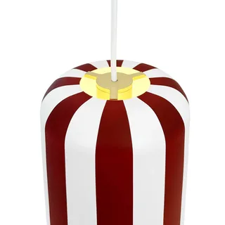 hanglamp Gry, donkerrood/wit, Ø 20 cm fra Dyberg Larsen i Donkerrood, Hvid – produktbillede 3 af 3