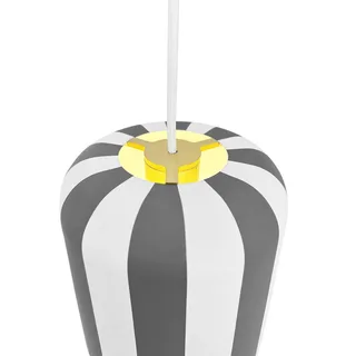 hanglamp Gry, grijs/wit, Ø 20 cm, metaal de Dyberg Larsen en Gris, Blanc – photo produit 2 sur 3