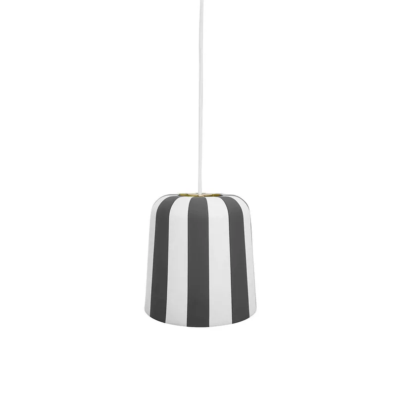 hanglamp Gry, grijs/wit, Ø 20 cm, metaal de Dyberg Larsen en Gris, Blanc – photo produit 3 sur 3