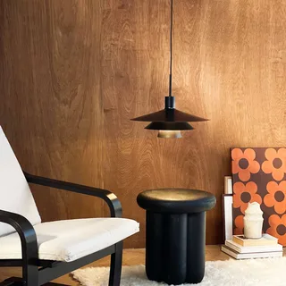 hanglamp Kay, Ø 40 cm, metaal de Dyberg Larsen en Noir – photo produit 2 sur 3