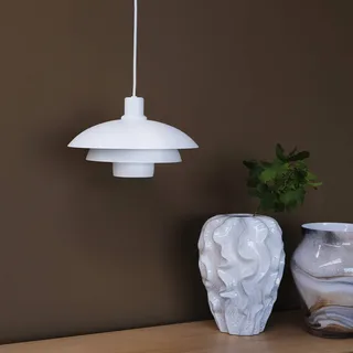 hanglamp Morph, Ø 30 cm, metaal de Dyberg Larsen en Blanc – photo produit 3 sur 3