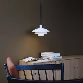 hanglamp Morph, Ø 30 cm, metaal de Dyberg Larsen en Blanc – photo produit 2 sur 3