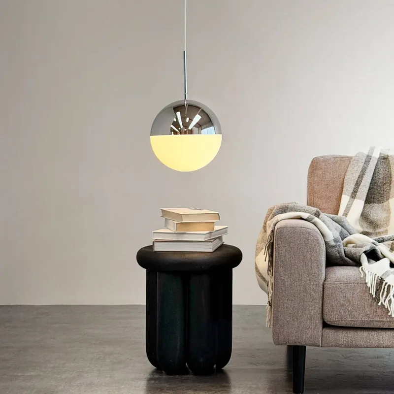 hanglamp Nova D25, opaal/chroom, metaal von Dyberg Larsen in Opaal, Chrom – Produktfoto 3 von 4