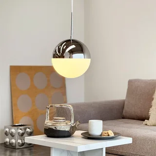 hanglamp Nova D25, opaal/chroom, metaal von Dyberg Larsen in Opaal, Chrom – Produktfoto 2 von 4
