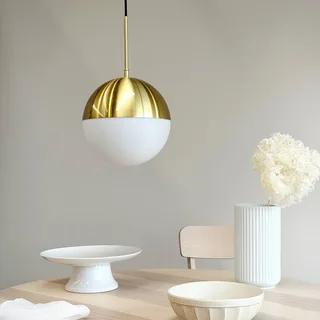 hanglamp Nova D25, opaal/messing, metaal fra Dyberg Larsen i Opaal, Messing – produktbillede 5 af 5