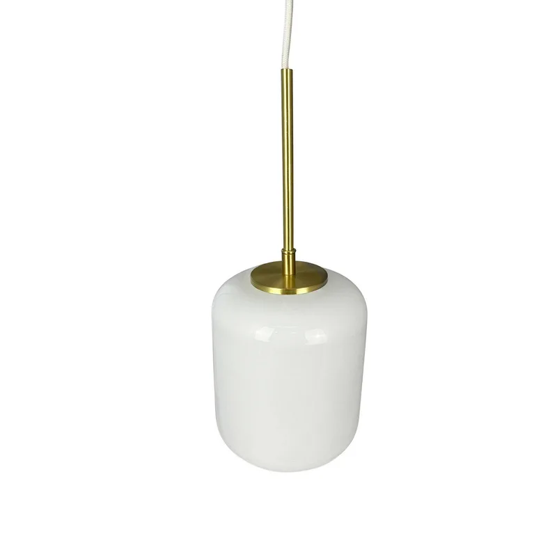 Suspension Silvia 15 Opal/Brass de Dyberg Larsen en Blanc, Laiton – photo produit