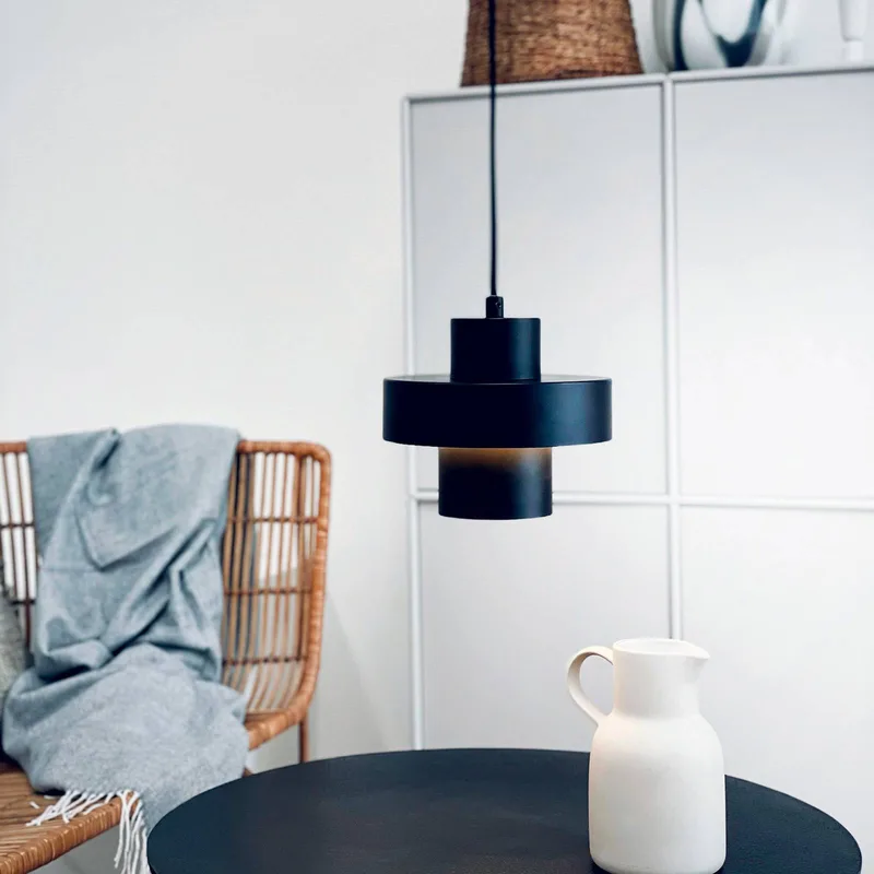 hanglamp Stoke, Ø 20 cm, metaal de Dyberg Larsen en Noir – photo produit 2 sur 5