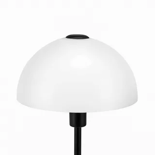 Jazz tafellamp, opaal/zwart van Dyberg Larsen in Mat zwart, Opaal – productfoto 3 van 3
