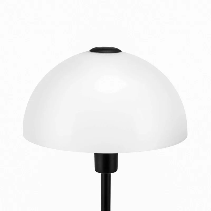 Jazz tafellamp, opaal/zwart van Dyberg Larsen in Mat zwart, Opaal – productfoto 3 van 3