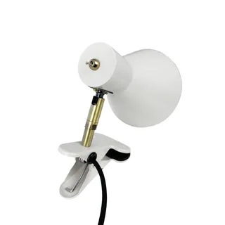 Lampe à pince Sleep Shiny White/Antique Brass de Dyberg Larsen en Kittweiß – photo produit 4 sur 5