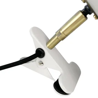Lampe à pince Sleep Shiny White/Antique Brass de Dyberg Larsen en Kittweiß – photo produit 5 sur 5