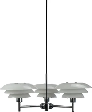 Kroonluchter Dl20 G9 33w 50 Cm Staal/glas från Dyberg Larsen i Silver – produktbild 1 av 2