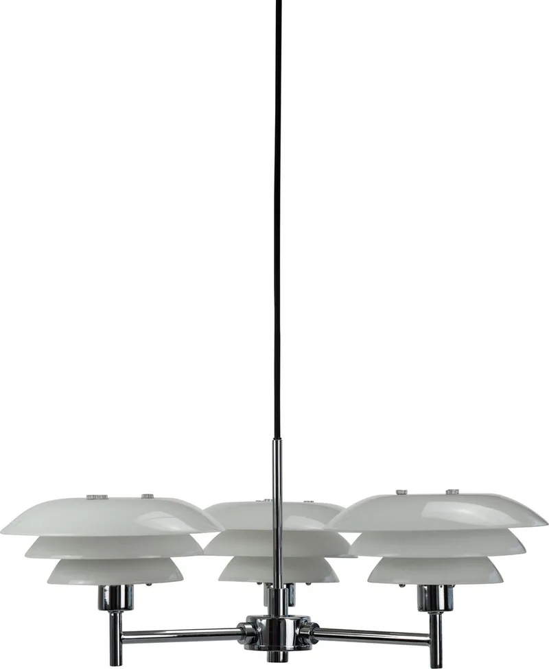 Kroonluchter Dl20 G9 33w 50 Cm Staal/glas från Dyberg Larsen i Silver – produktbild 1 av 2
