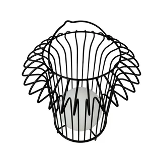 LED-batterij-tafellamp Basket, zwart, metaal de Dyberg Larsen en Noir, Blanc – photo produit 4 sur 5