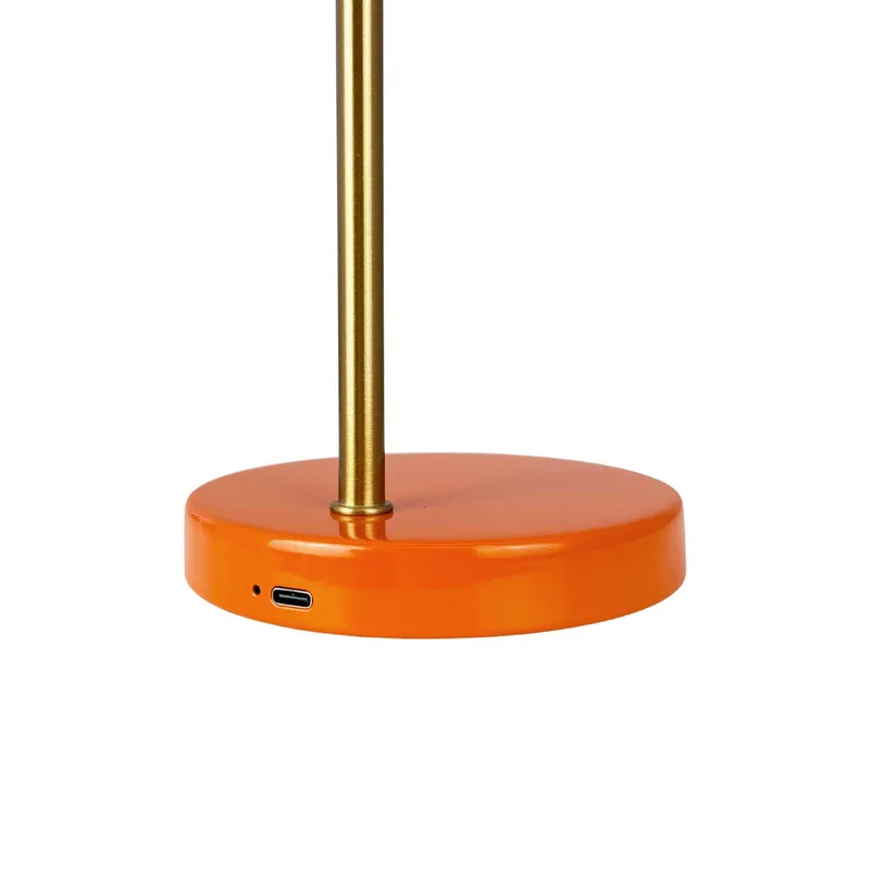 LED-batterijlamp Ocean Mini, oranje de Dyberg Larsen en Orange, Laiton – photo produit 4 sur 5