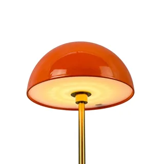 LED-batterijtafellamp Along, oranje, set van 2 de Dyberg Larsen en Orange, Laiton – photo produit 3 sur 4