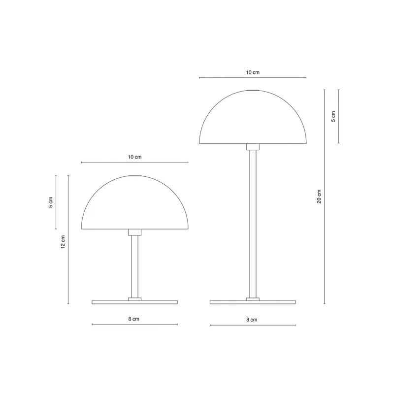 LED-batterijtafellamp Along, oranje, set van 2 de Dyberg Larsen en Orange, Laiton – photo produit 2 sur 4