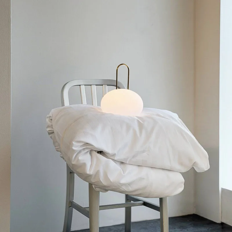 LED lantaarn Ellipse, wit/messing, IP44 von Dyberg Larsen in Weiß, Messing – Produktfoto 3 von 4