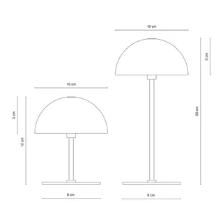LED tafellamp Along, set van 2 från Dyberg Larsen i Krom – produktbild 3 av 5