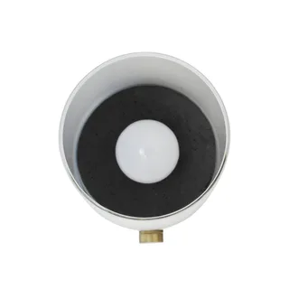 LED tafellamp Cozy, hoogte 20,5 cm, beton de Dyberg Larsen en Gris, Opaal – photo produit 4 sur 5