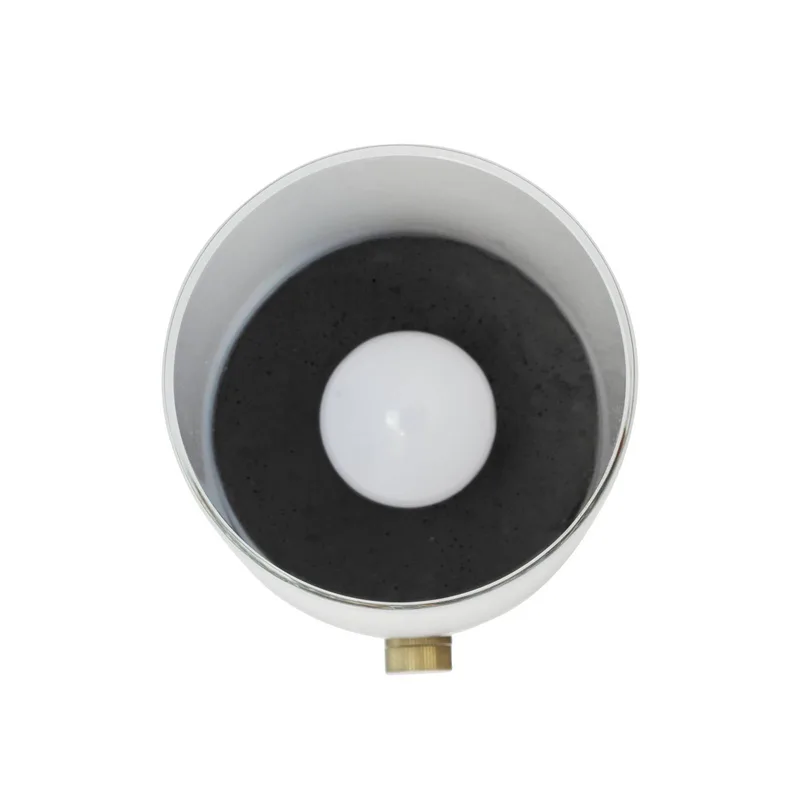 LED tafellamp Cozy, hoogte 20,5 cm, beton de Dyberg Larsen en Gris, Opaal – photo produit 4 sur 5