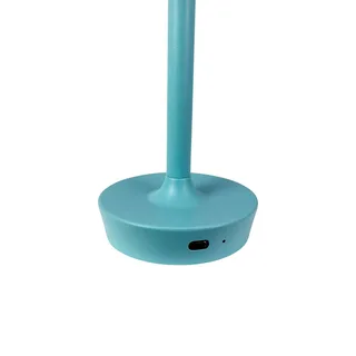 LED tafellamp Flow, hoogte 25 cm de Dyberg Larsen en Bleu clair – photo produit 3 sur 5