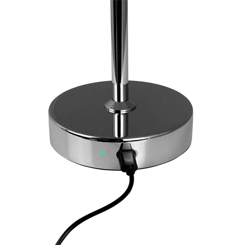LED tafellamp Malmö, hoogte 23 cm, metaal från Dyberg Larsen i Krom, Svart – produktbild 4 av 5