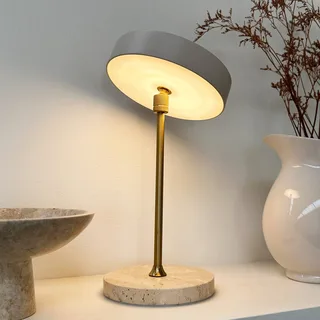 LED tafellamp op accu Moonlight, beige de Dyberg Larsen en Beige, Laiton – photo produit 2 sur 5