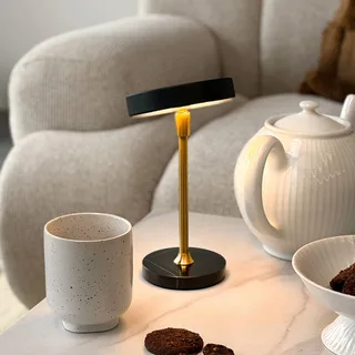 LED tafellamp op accu Moonlight, zwart från Dyberg Larsen i Svart, Mässing – produktbild 3 av 4