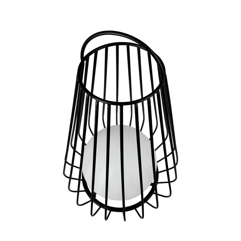 LED-bordlampe med batteri Evesham, højde 48 cm fra Dyberg Larsen i Sort, Hvid – produktbillede 4 af 5