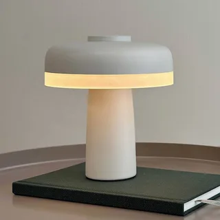 LED tafellamp Porter, wit, hoogte 16 cm von Dyberg Larsen in Parelwit – Produktfoto 1 von 4